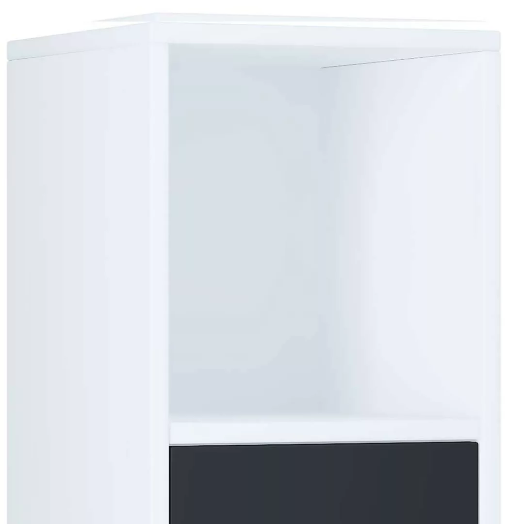 Badezimmerschrank mit offenem Fach in Schwarz & Weiß 30 cm breit günstig online kaufen