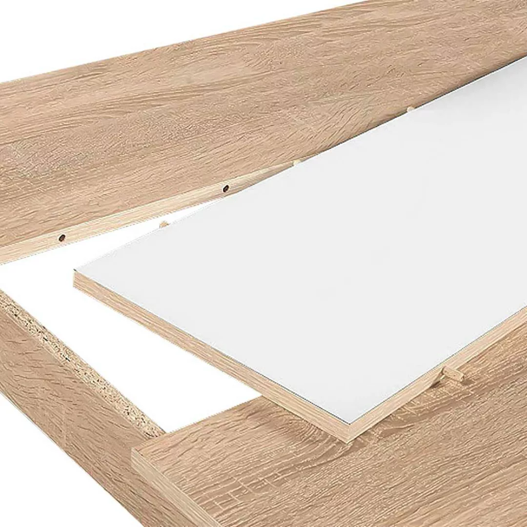 Tisch mit Wechselplatte in Sonoma Eiche Holzoptik 140 cm breit günstig online kaufen