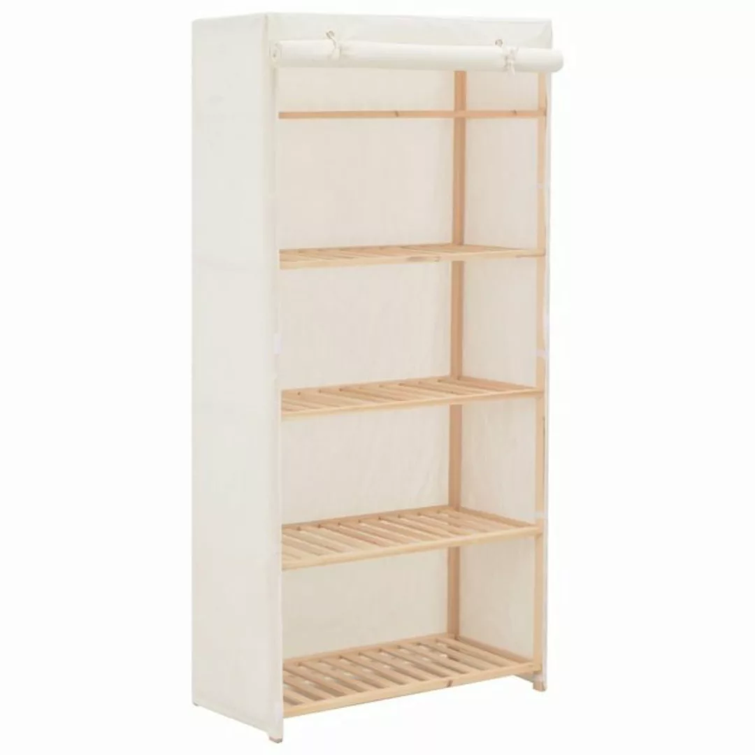 furnicato Kleiderschrank Weiß 79 x 40 x 170 cm Stoff günstig online kaufen