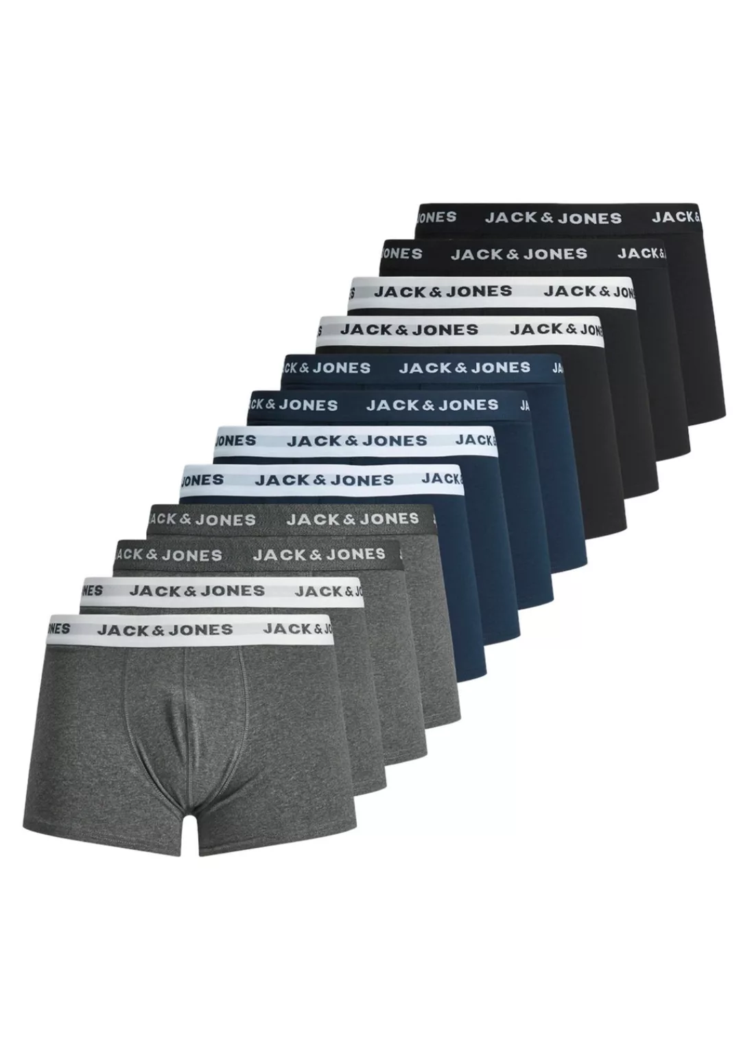 Jack & Jones Boxershorts "Boxershort JACSHADE SOLID TRUNKS 12P 12er Pack" günstig online kaufen