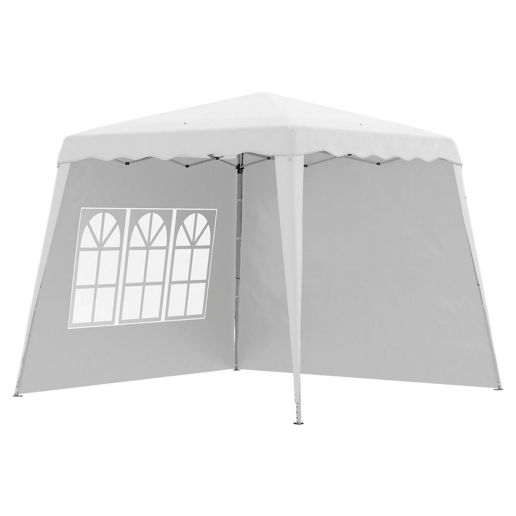 Outsunny Pavillon weiß Edelstahl B/H/L: ca. 240x240x250 cm günstig online kaufen