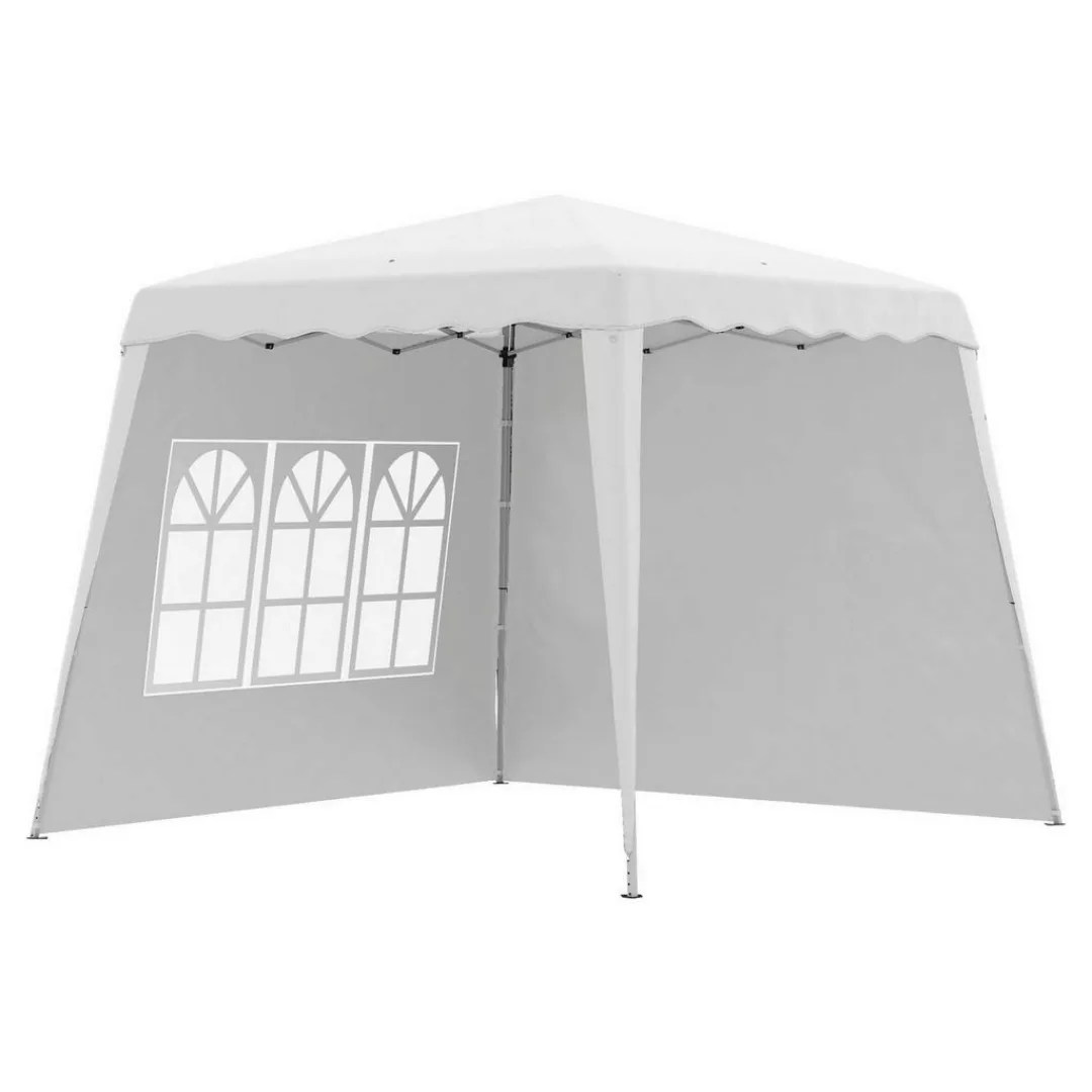 Outsunny Pavillon weiß Edelstahl B/H/L: ca. 240x240x250 cm günstig online kaufen