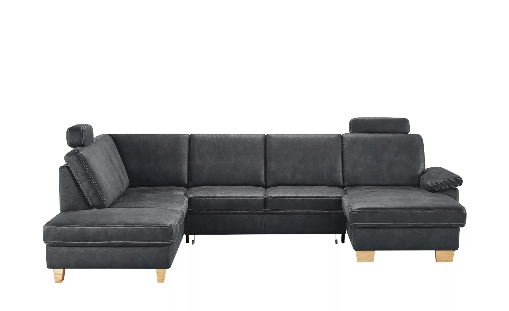 meinSofa Wohnlandschaft  Samu - blau - 90 cm - Polstermöbel > Sofas > Leder günstig online kaufen