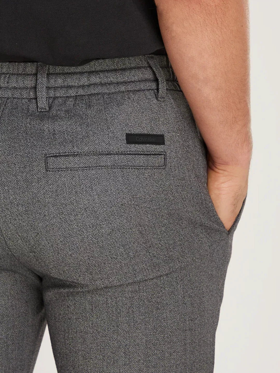 Calvin Klein Relaxhose "WOOL-BLEND-STRETCH S&P JOGGER", mit Kordelzug günstig online kaufen