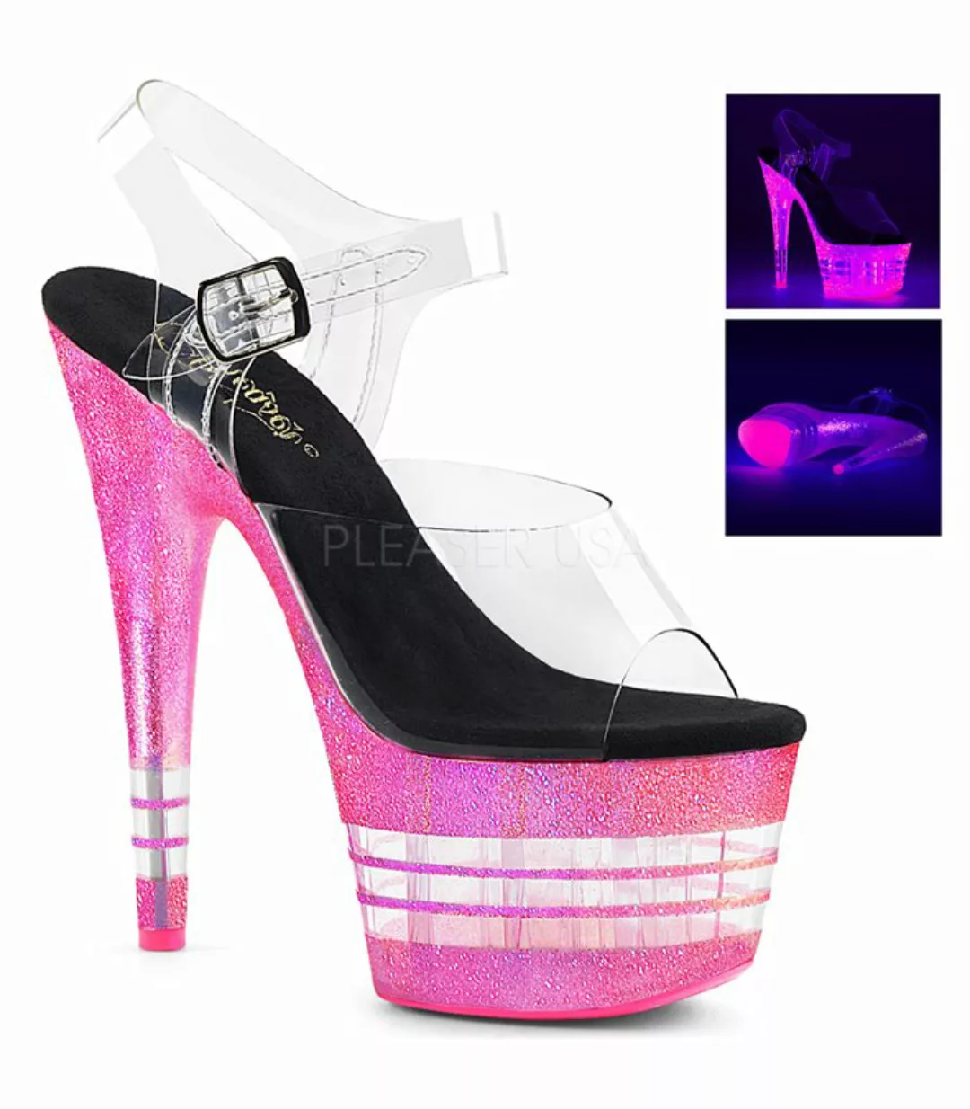 Plateau Sandalette ADORE-708UVLN - Neon Pink (Schuhgröße: EUR 41) günstig online kaufen
