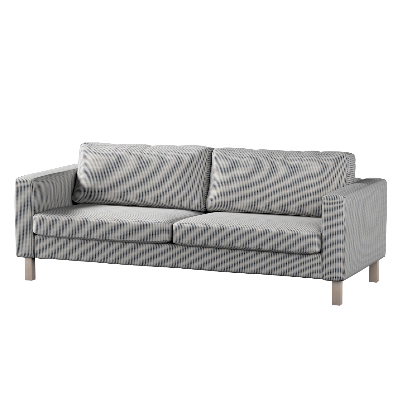 Bezug für Karlstad 3-Sitzer Sofa nicht ausklappbar, kurz, schwarz-beige, Be günstig online kaufen