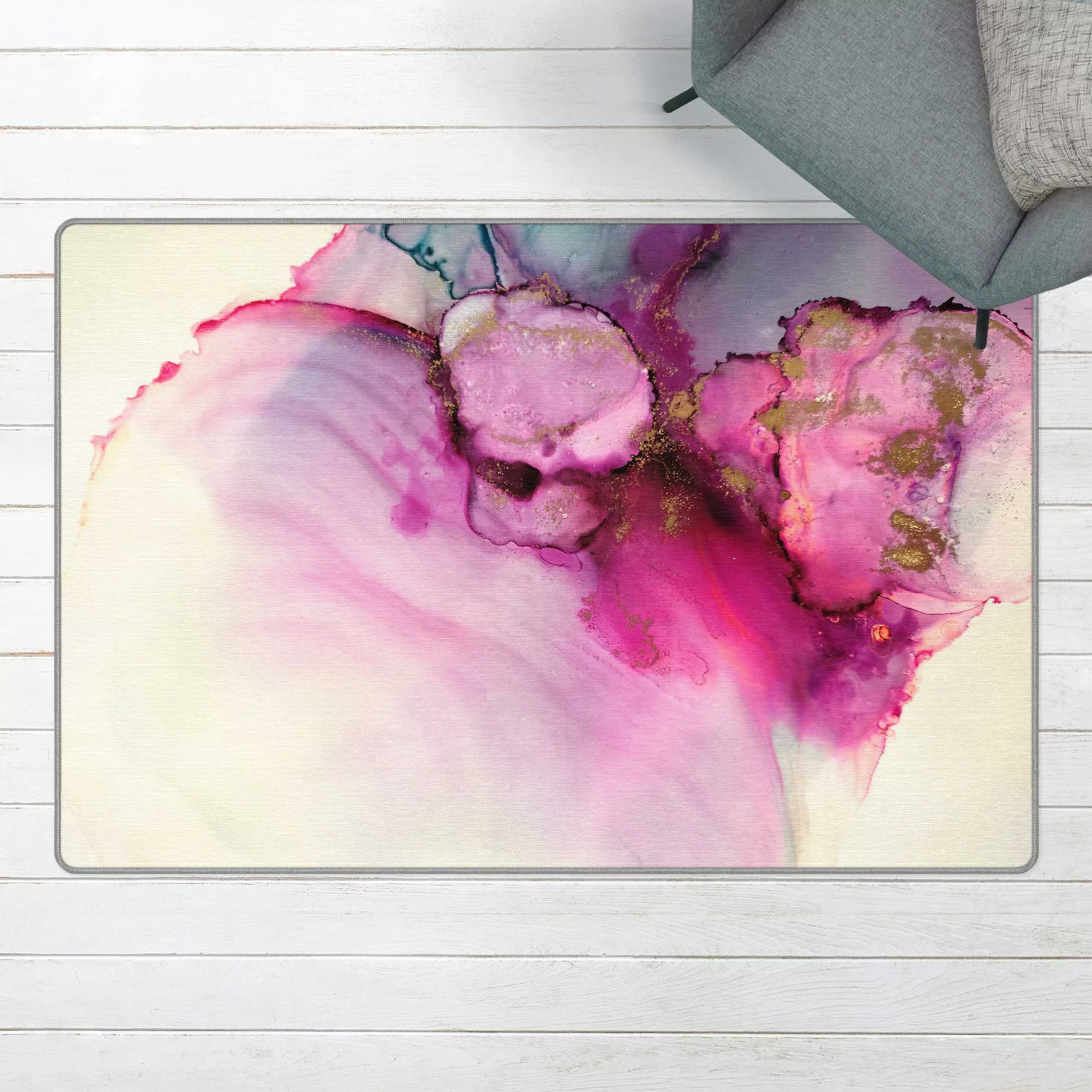 Teppich Farbkomposition in Pink günstig online kaufen