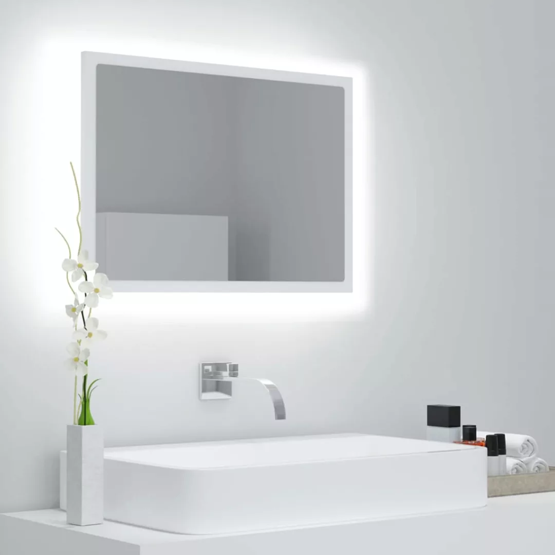 Led-badspiegel Weiß 60x8,5x37 Cm Spanplatte günstig online kaufen