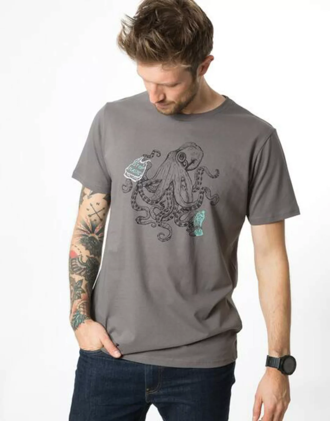 Bio T-shirt "Octopus Stone " günstig online kaufen
