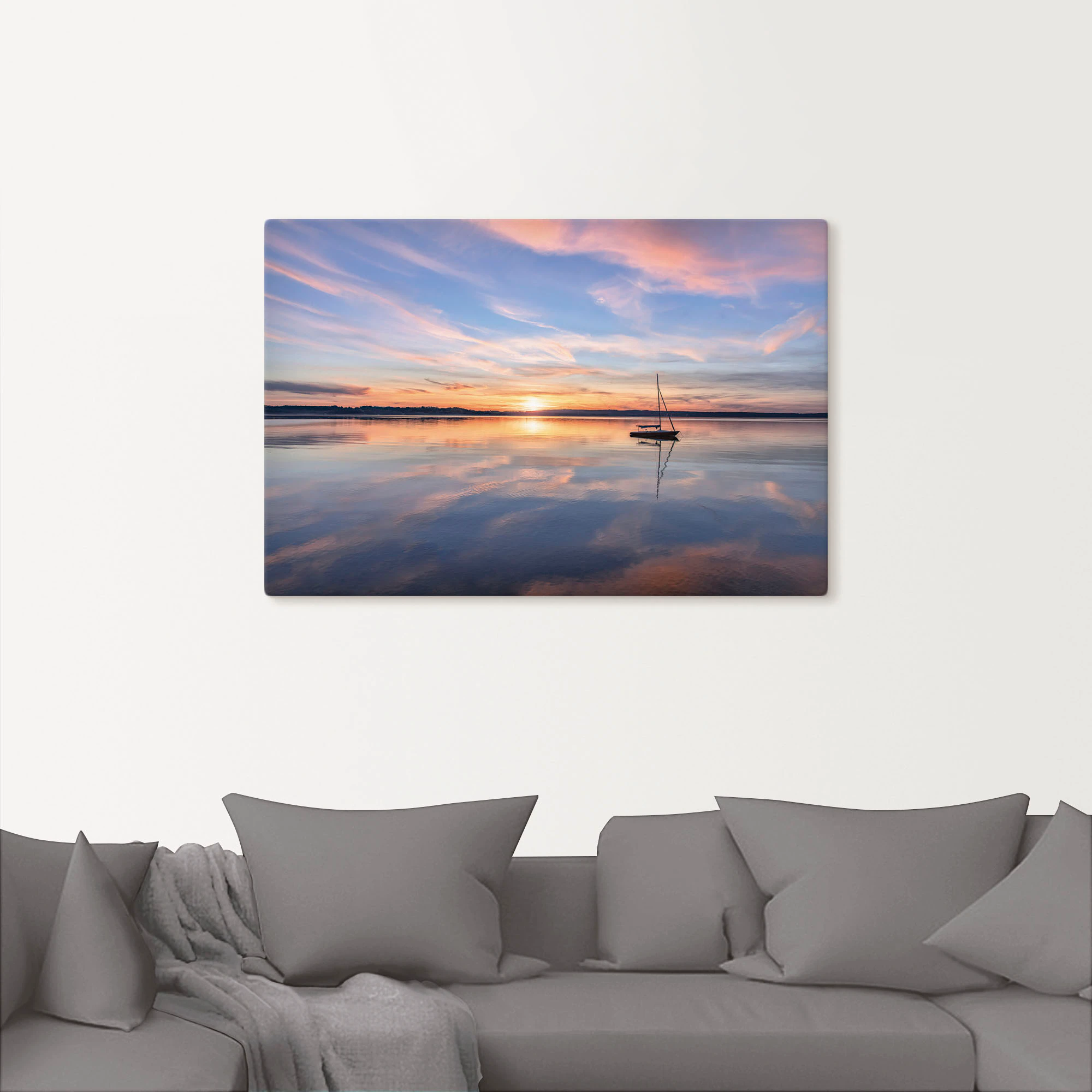 Artland Wandbild "Sonnenuntergang am Starnberger See II", Bilder vom Sonnen günstig online kaufen