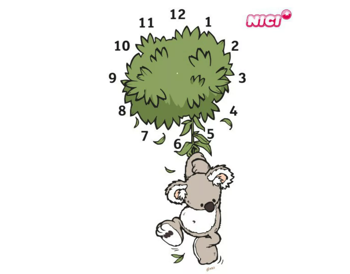 Wandtattoo Kinderzimmer NICI - Wild Friends Koala Uhr günstig online kaufen
