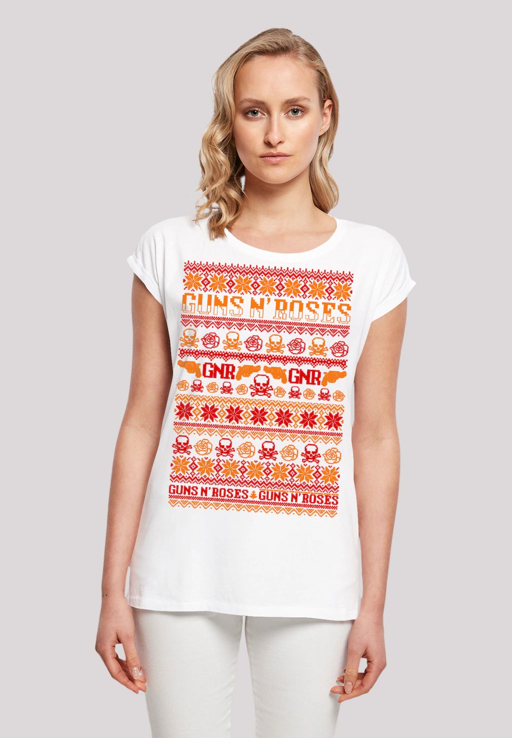 F4NT4STIC T-Shirt "Guns And Roses Christmas", Premium Qualität günstig online kaufen