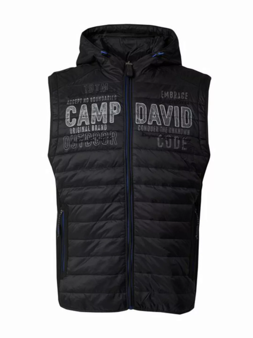 CAMP DAVID Steppjacke, mit Kapuze, mit Colour-Blocking und Rücken-Print günstig online kaufen