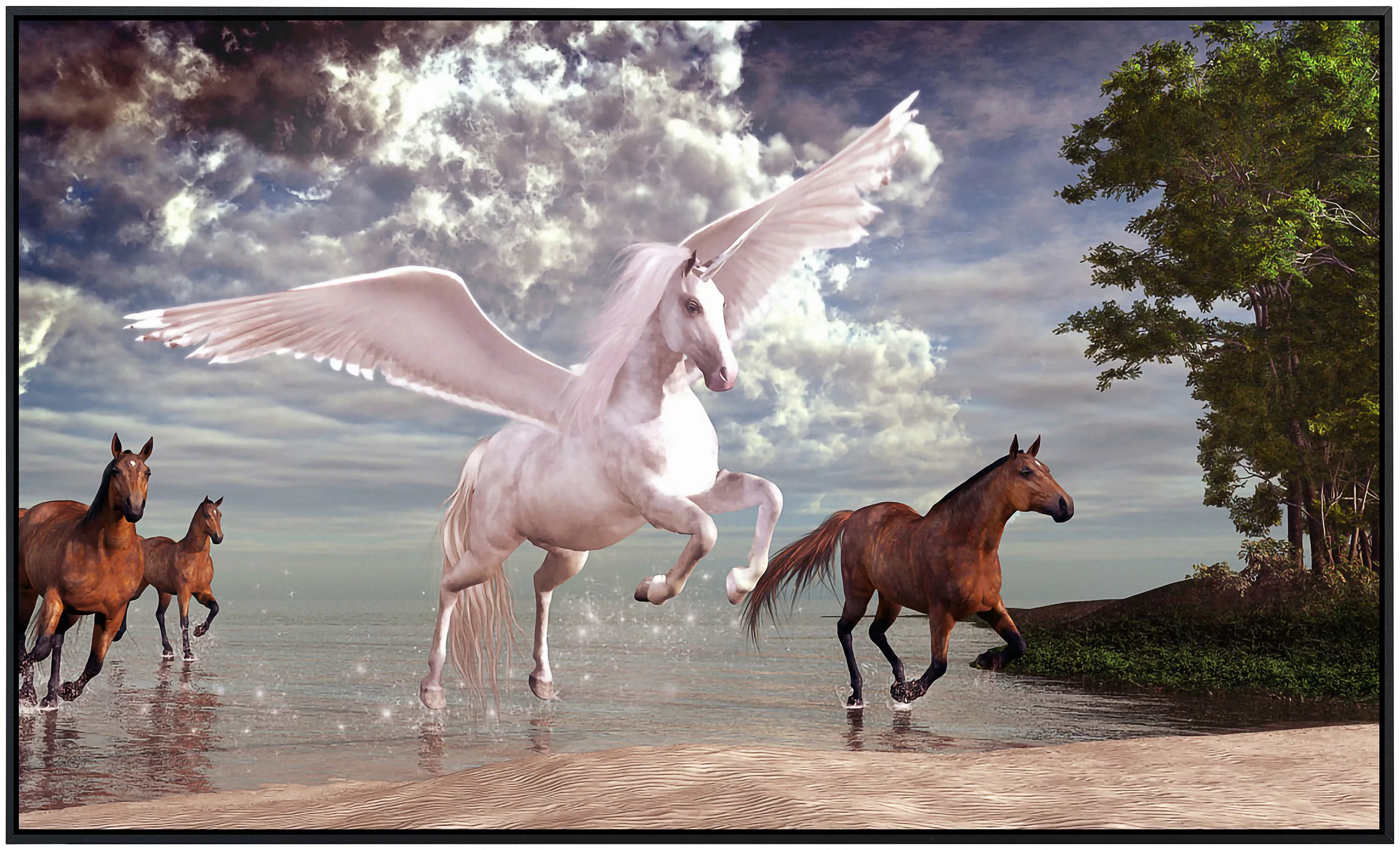 Papermoon Infrarotheizung »Pegasus und Pferde« günstig online kaufen