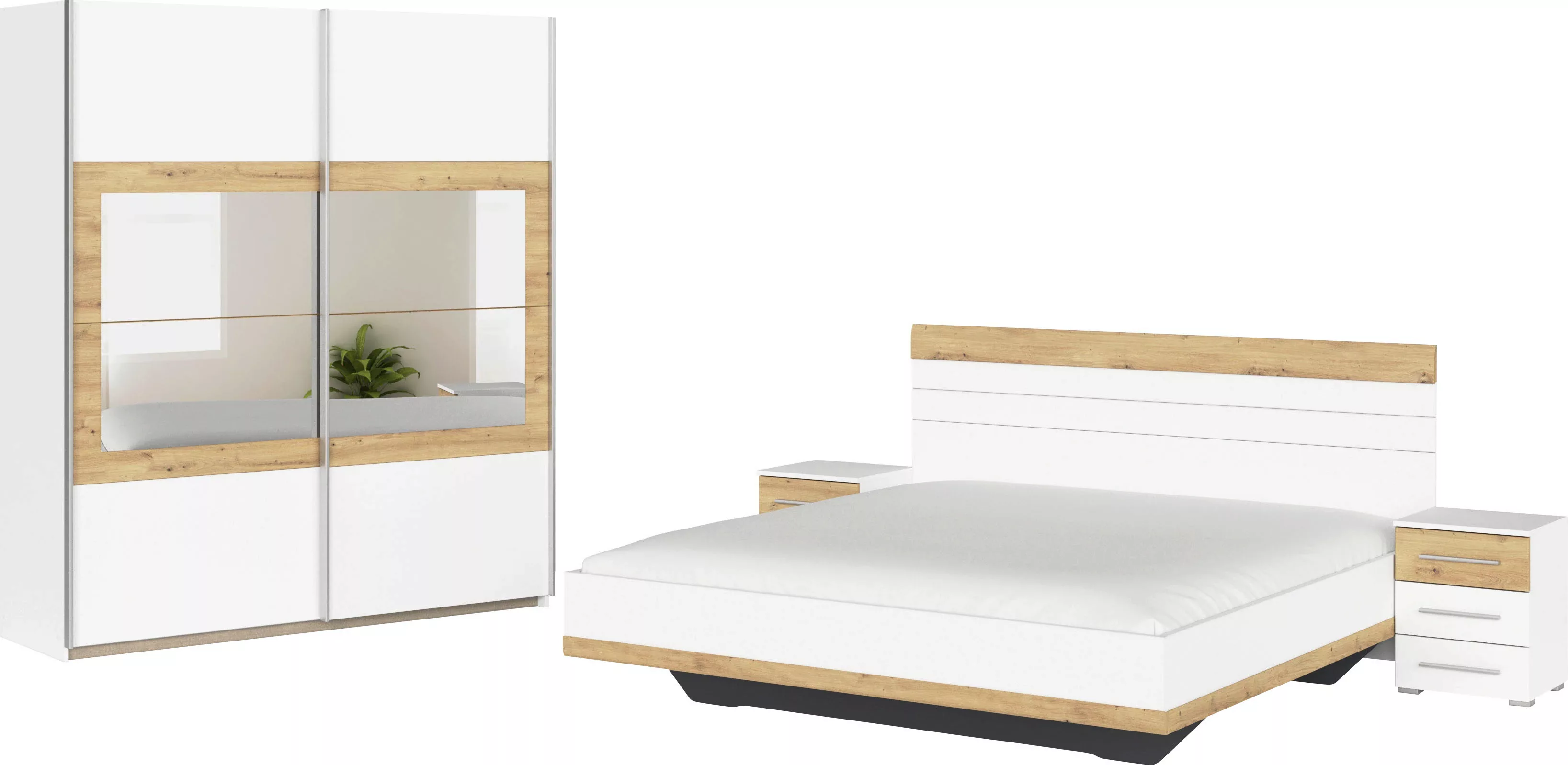 rauch Schlafzimmer-Set "Tarragona", (Set, 4 tlg.), Schrank in 3 Breiten, Be günstig online kaufen