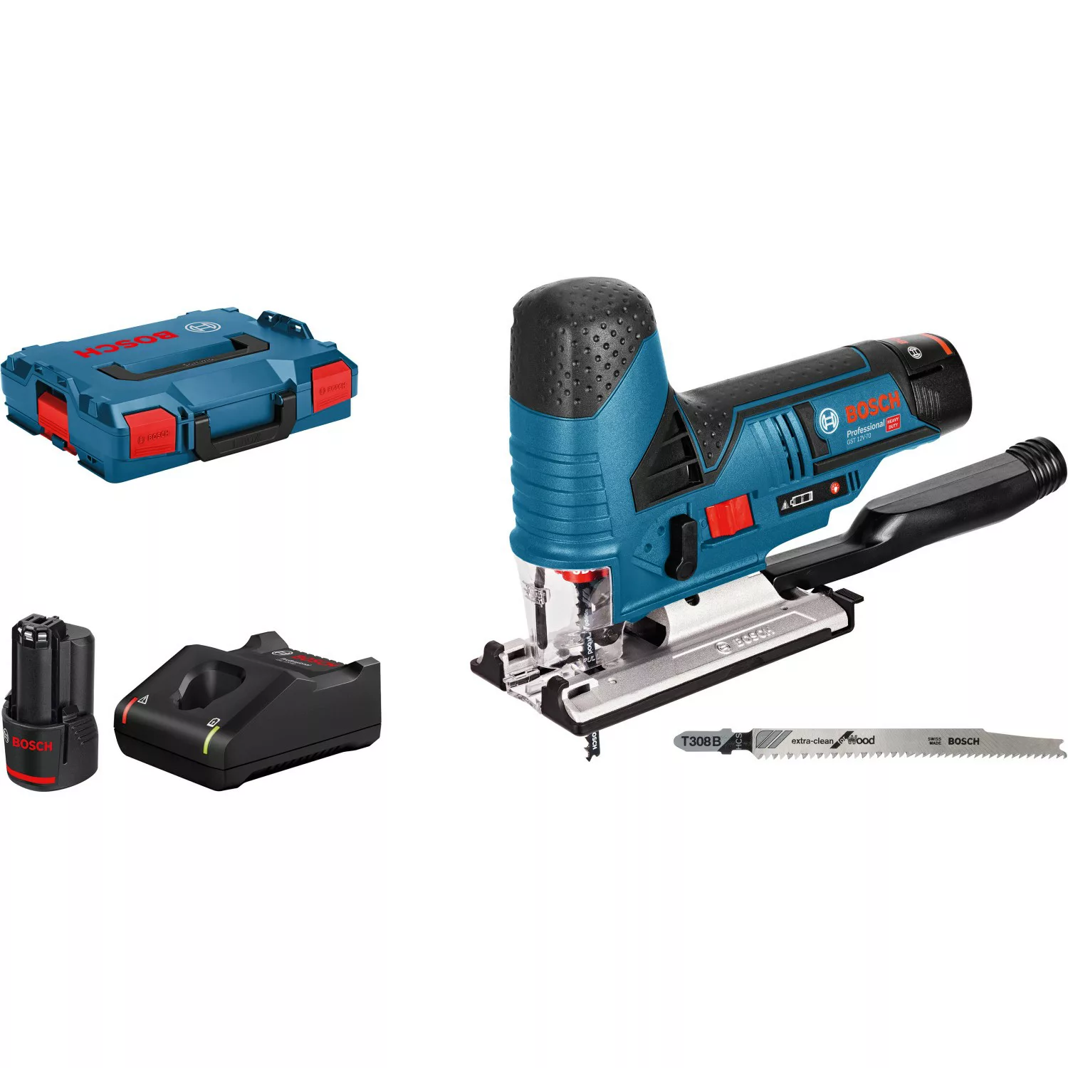 Bosch Professional Akku-Stichsäge GST 12 V-70 mit 2x 3.0 Ah Akkus in L-Boxx günstig online kaufen