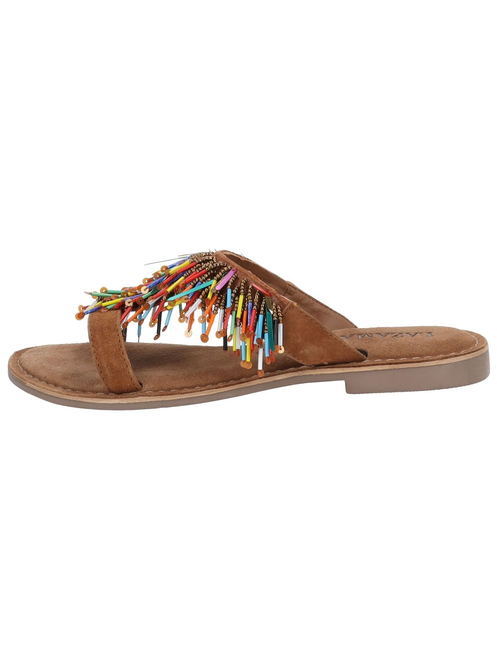 Lazamani Lazamani Pantoletten Leder/Textil Pantolette günstig online kaufen
