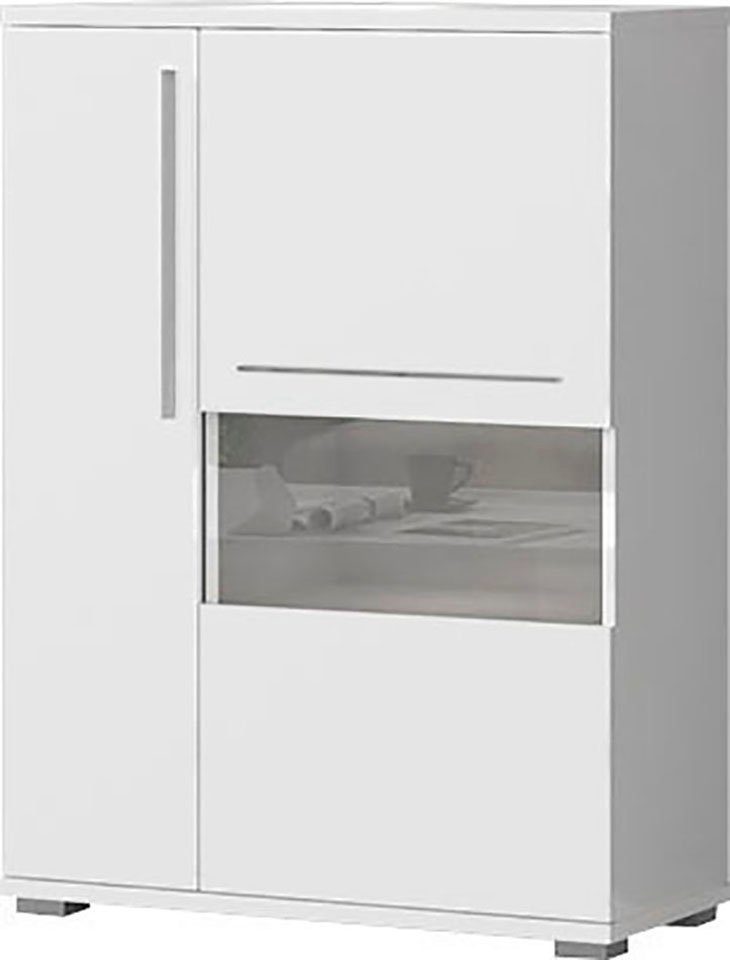 Places of Style Highboard "Piano Vitrine", (H/B/T): 123/90/40,2cm), UV lack günstig online kaufen