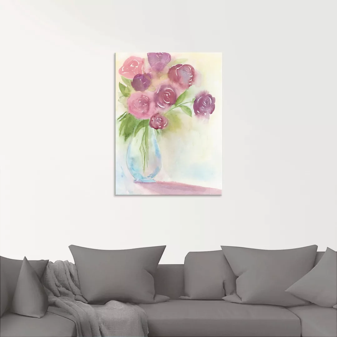 Artland Glasbild "Leuchtener Strauß II", Blumen, (1 St.), in verschiedenen günstig online kaufen