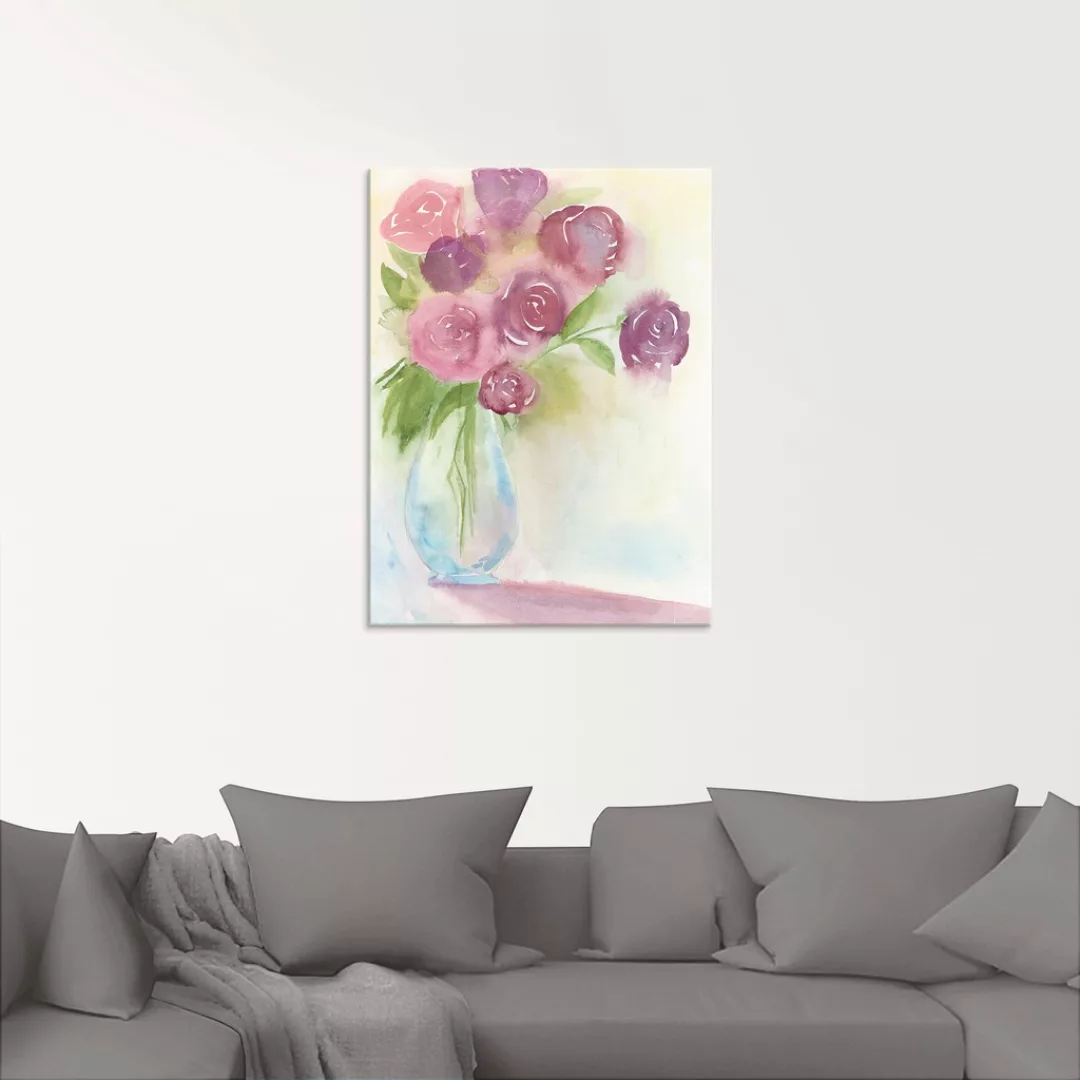 Artland Glasbild »Leuchtener Strauß II«, Blumen, (1 St.), in verschiedenen günstig online kaufen