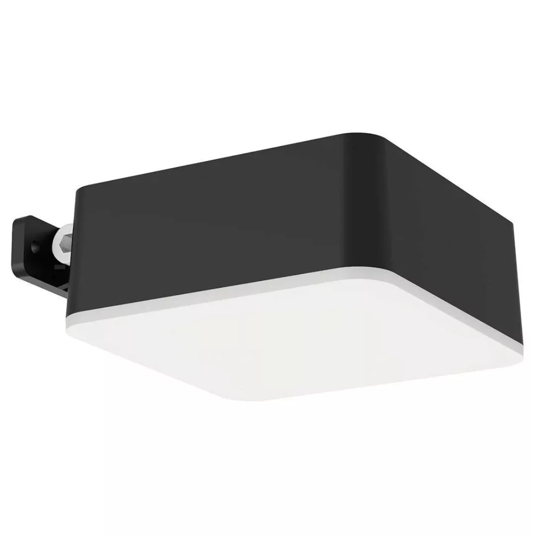 LED Solar Wandleuchte Vynce in Schwarz 1,5W 200lm IP44 mit Dämmerungssensor günstig online kaufen