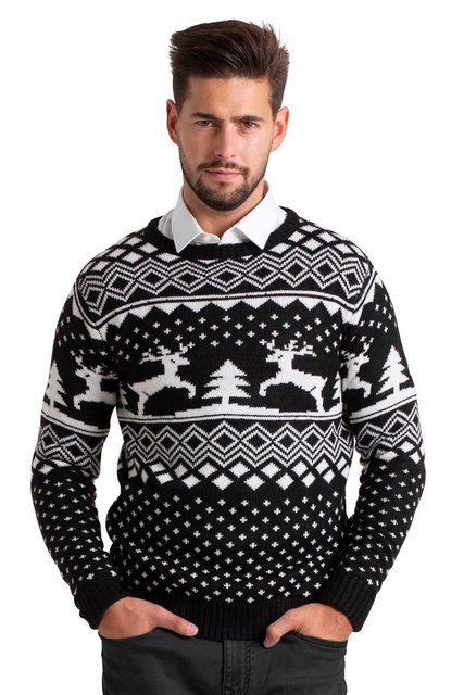 BlauerHafen Weihnachtspullover Herren Weihnachts Pullover lange Ärmel Knit günstig online kaufen