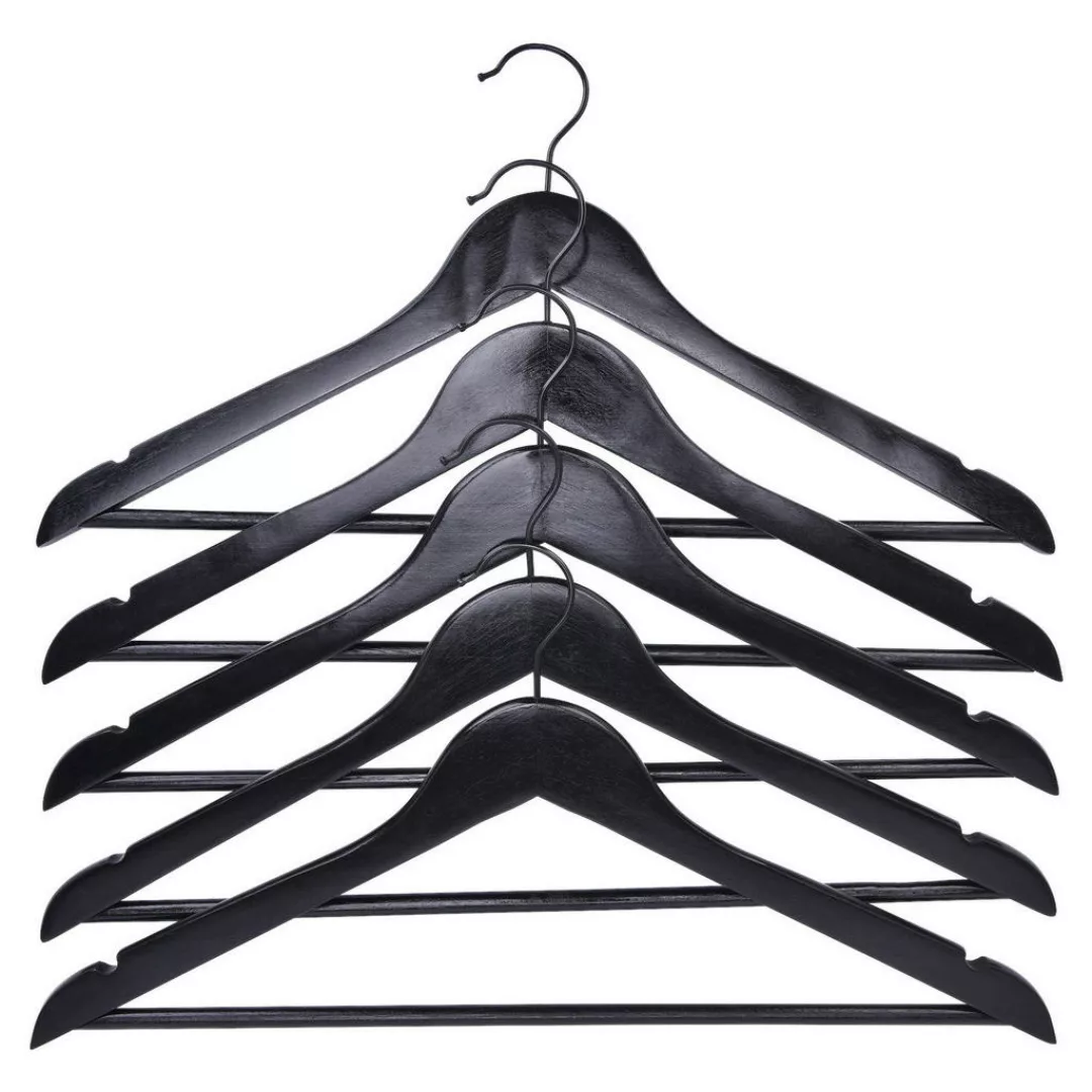 POCOline Kleiderbügelset schwarz Holz günstig online kaufen