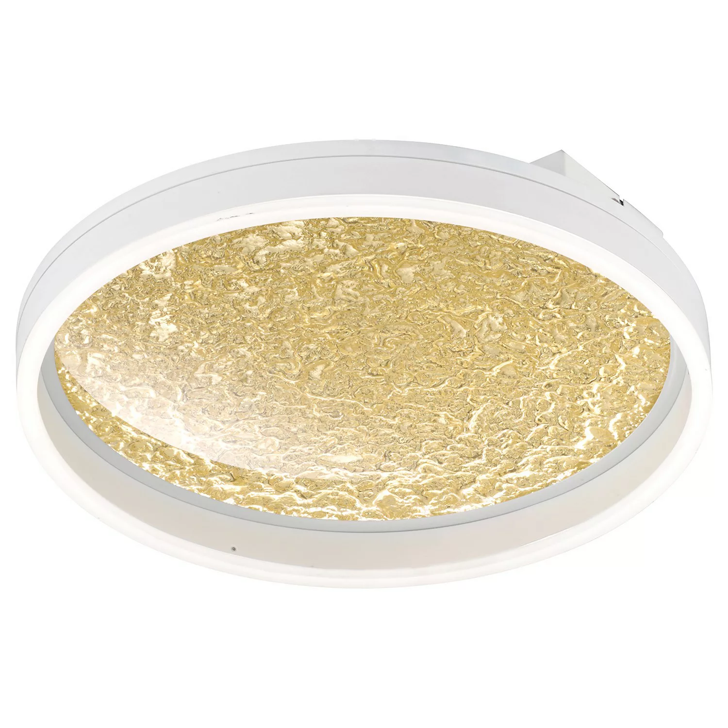 Wofi LED Deckenleuchte, weiß / goldfarben ´klein´ - gold - 7 cm - Lampen & günstig online kaufen