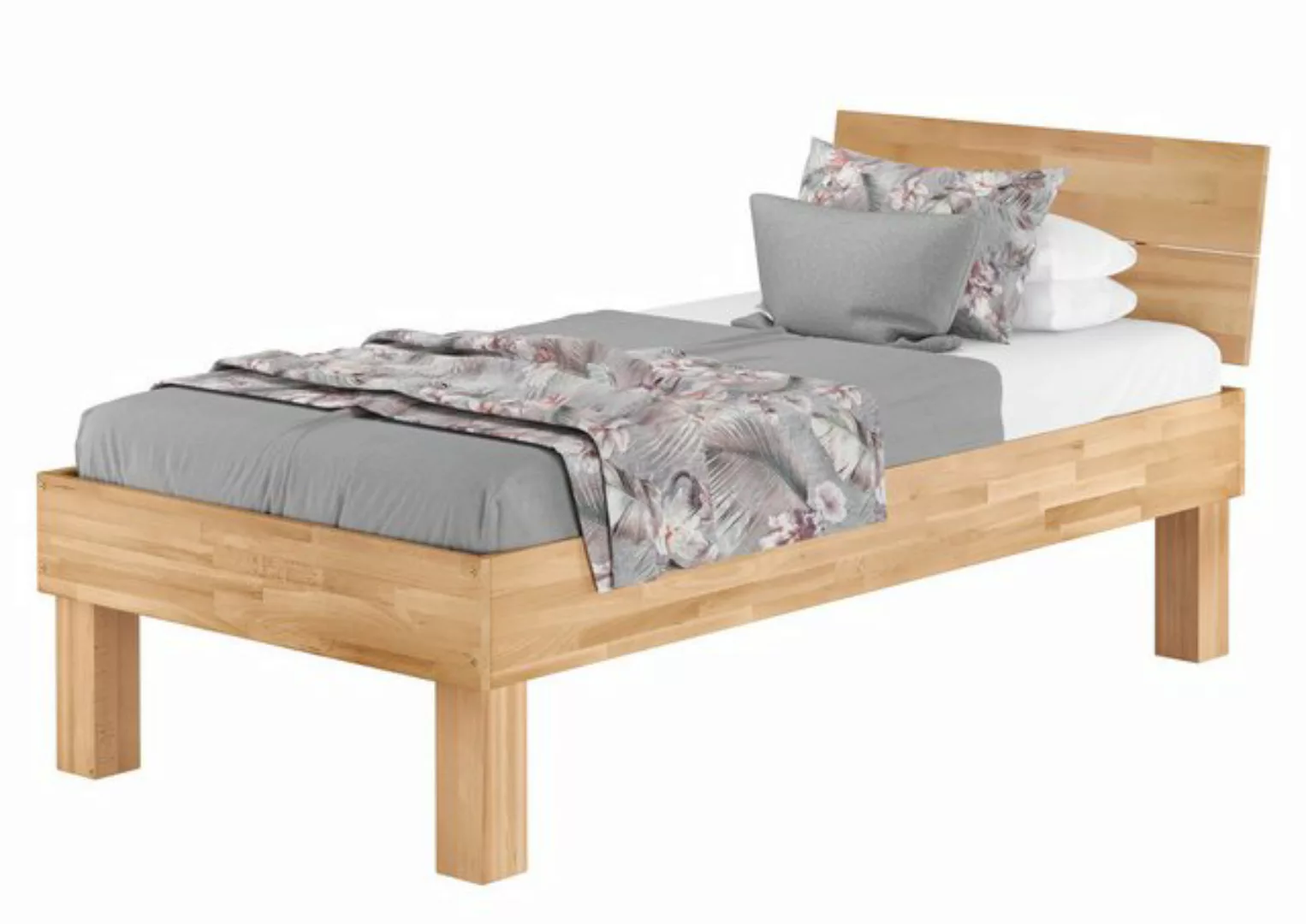 ERST-HOLZ Bett Übergrößen-Einzelbett 100x220 Buche mit Federholzrahmen und günstig online kaufen