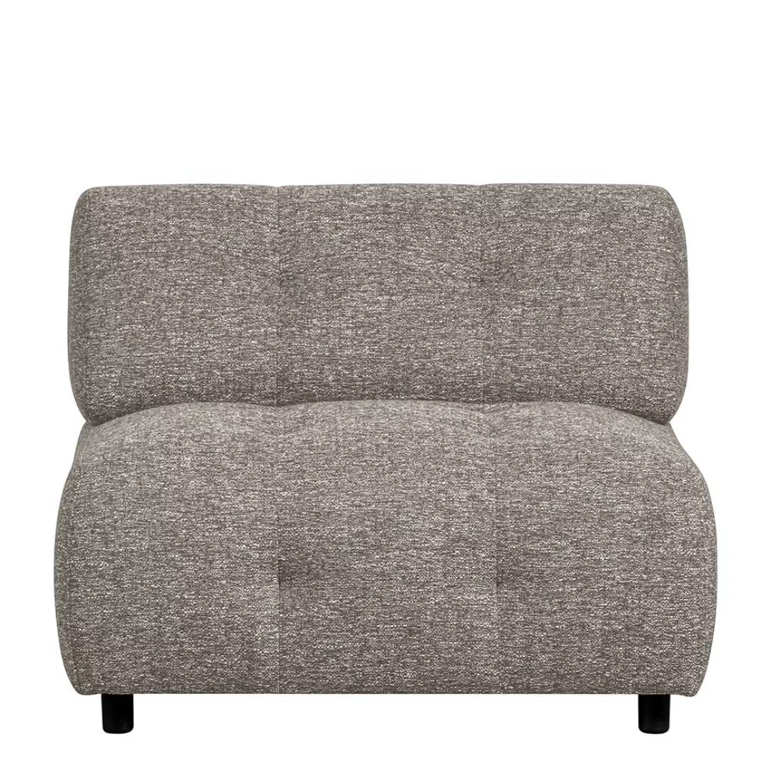 Einsitzer Couch in Graubraun grob meliert Modulsofa Element günstig online kaufen