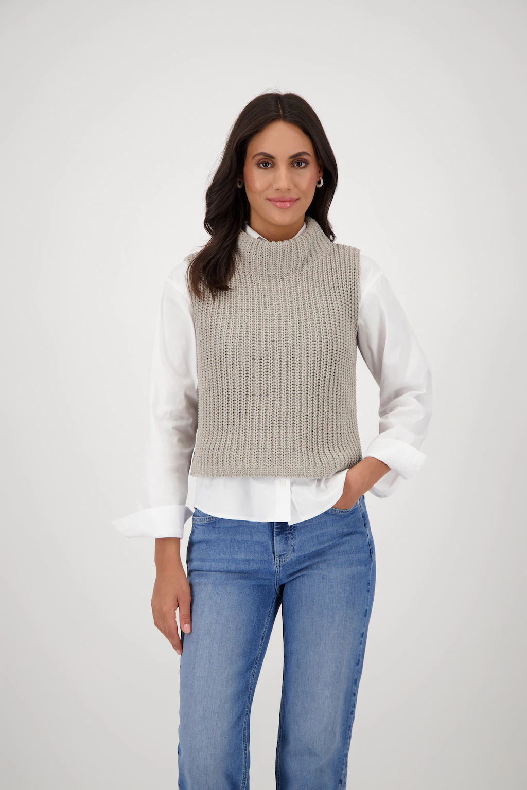 Monari Pullunder "Pullunder Basic Chenille", Mit Rundhalsausschnitt günstig online kaufen
