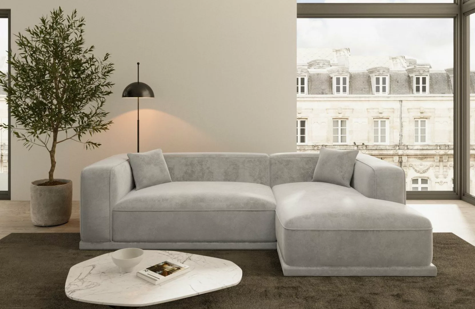 Sofa Dreams Ecksofa Polster Eck Sofa Stoff Couch Stoffsofa Modern Merida L günstig online kaufen