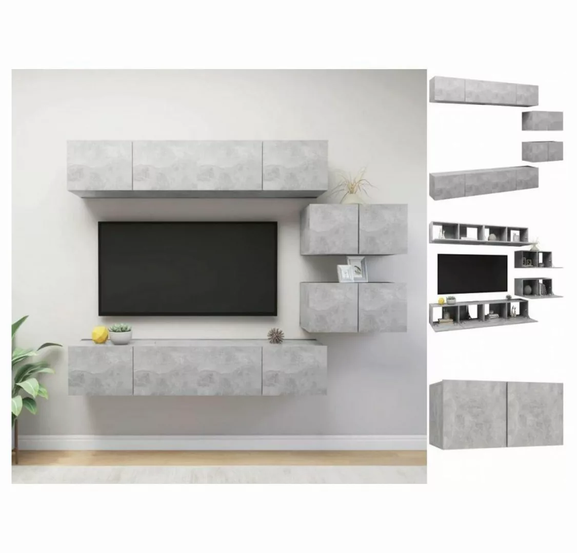 vidaXL TV-Schrank 6-tlg TV-Schrank-Set Betongrau Spanplatte günstig online kaufen