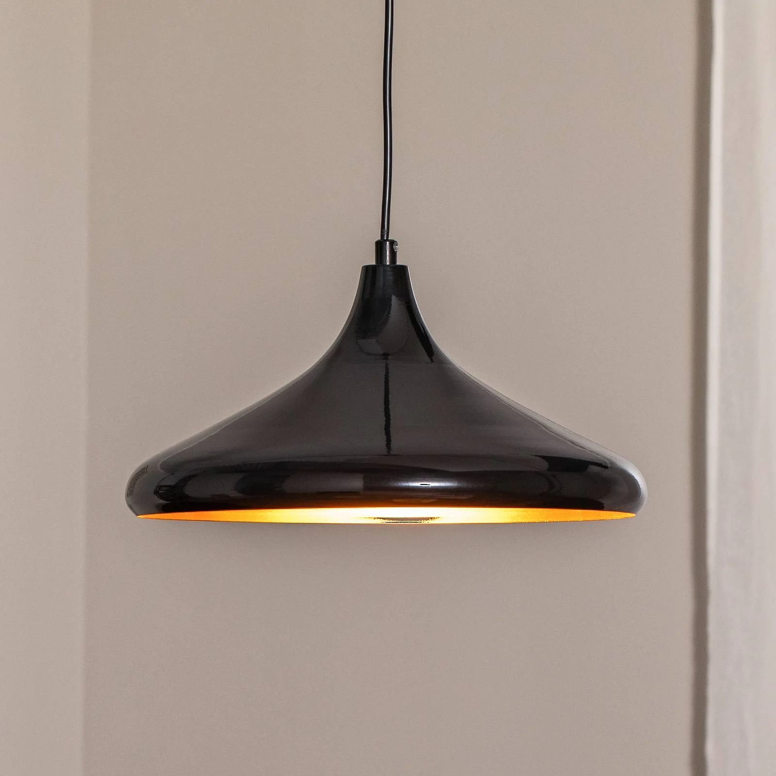 Hängeleuchte Berceste 207-S Ø35cm schwarz/gold günstig online kaufen