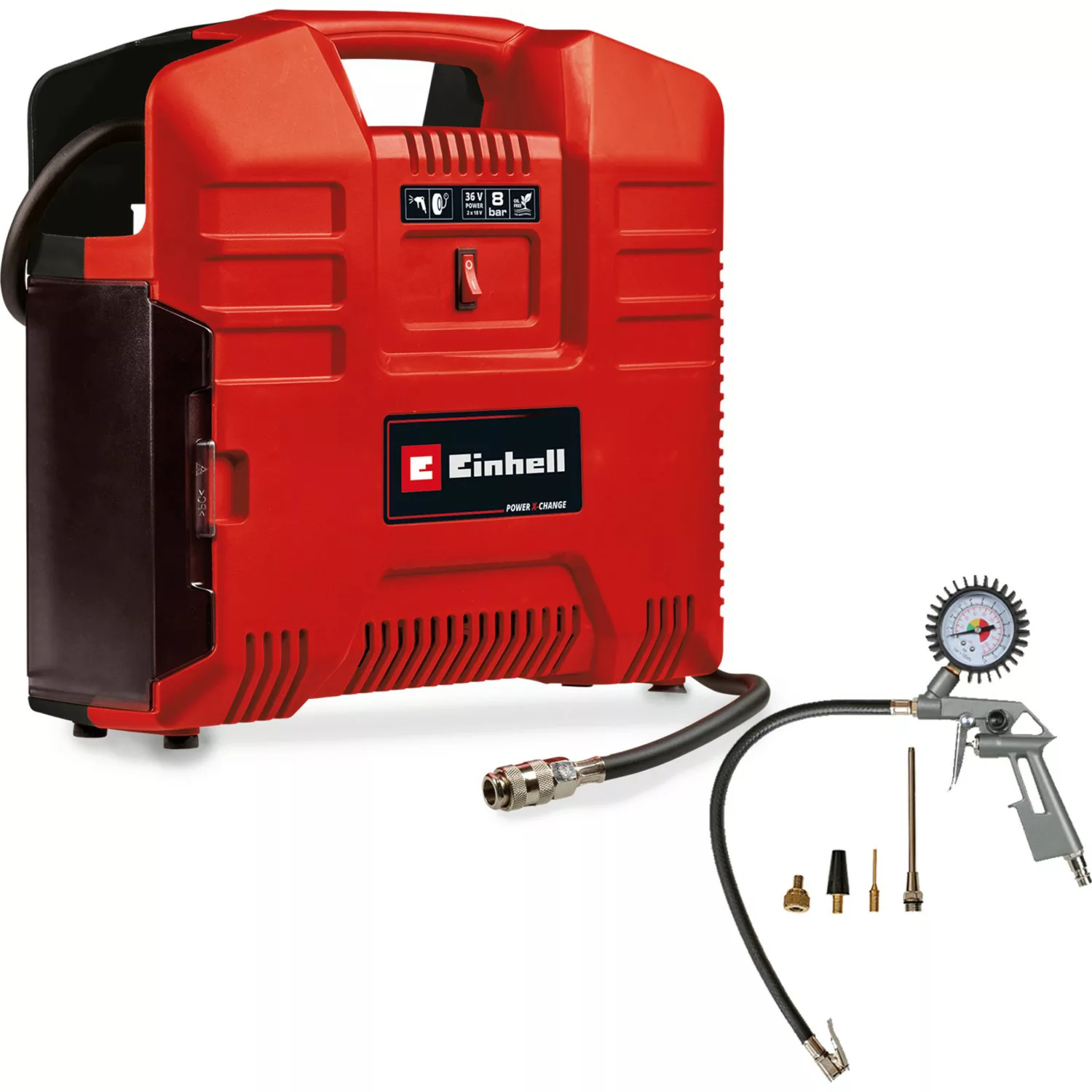 Einhell Power X-Change Akku-Koffer-Kompressor-Set TE-AC 36/8 Li OF Solo günstig online kaufen