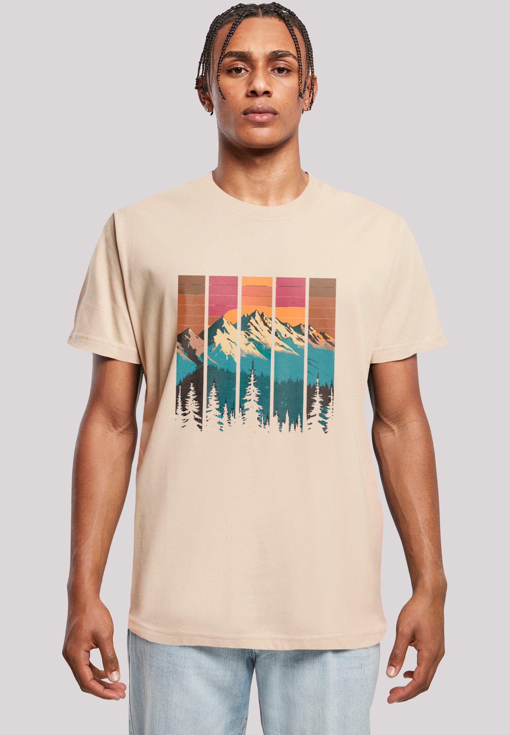 F4NT4STIC T-Shirt "Berg Sonnenuntergang Retro", Premium Qualität günstig online kaufen