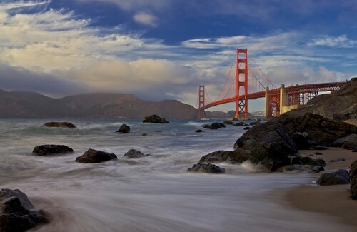 Papermoon Fototapete »Photo-Art EVGENY VASENEV, GOLDEN GATE BRIDGE« günstig online kaufen