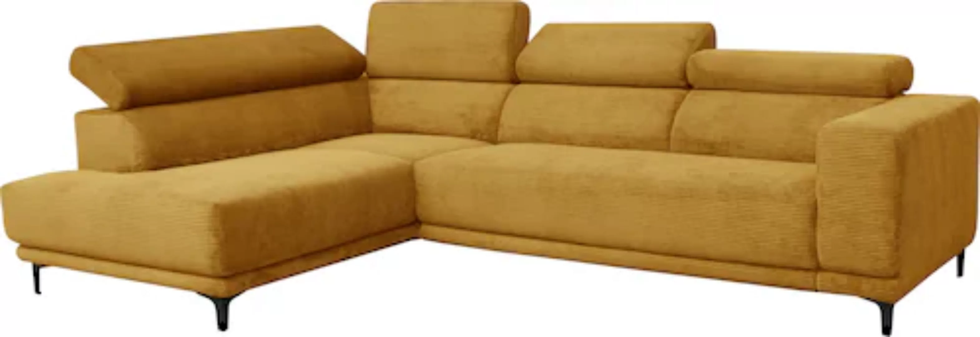 alina Ecksofa "Hikari", wahlweise mit Sitzvorzug, in modernem Cordstoff, Br günstig online kaufen