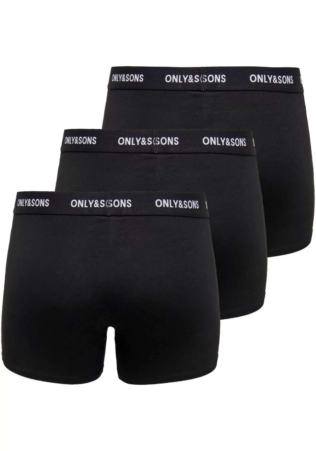 ONLY & SONS Trunk "ONSFITZ SOLID BLACK TRUNK 3PACK3854 NOOS", (Packung, 3 S günstig online kaufen