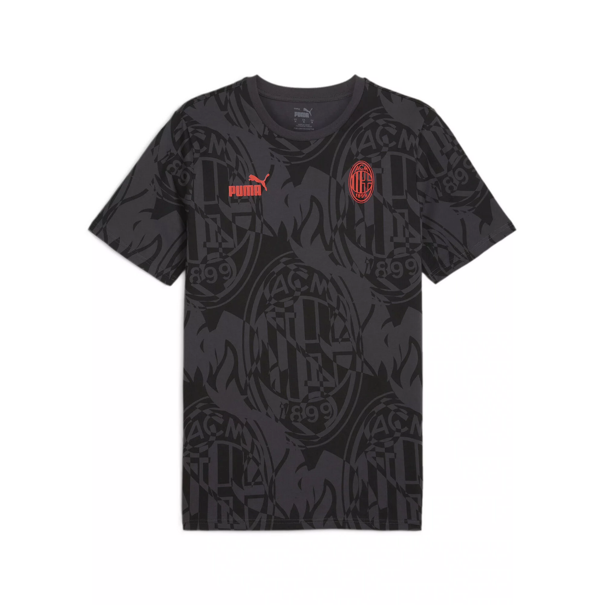 PUMA T-Shirt "AC Milan ftblCULTURE T-Shirt mit Allover-Print Herren" günstig online kaufen