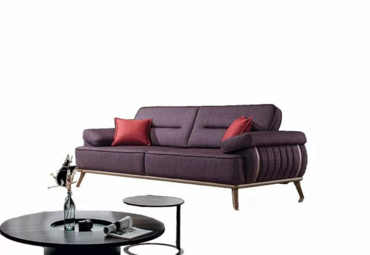 JVmoebel 3-Sitzer Luxuriöse 3-Sitzer Sofa Lila Farbe Modern Möbel in Wohnzi günstig online kaufen