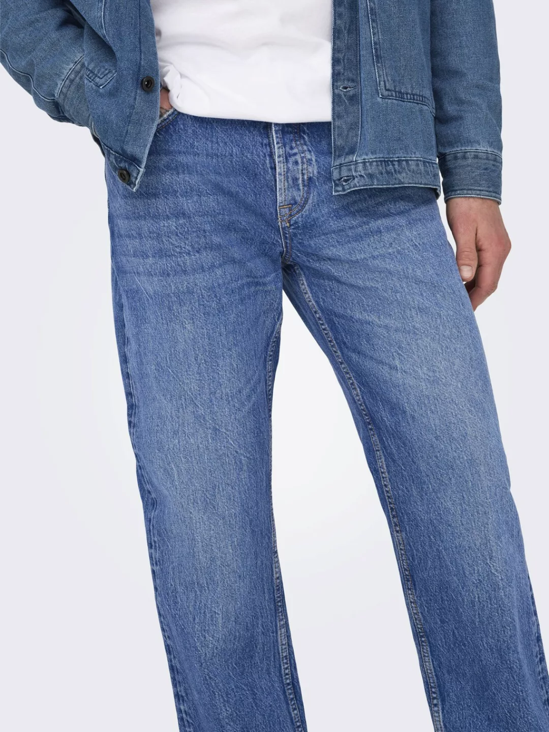 ONLY & SONS Regular-fit-Jeans ONSEDGE STRAIGHT BROMO 0017 DOT DNM NOOS günstig online kaufen
