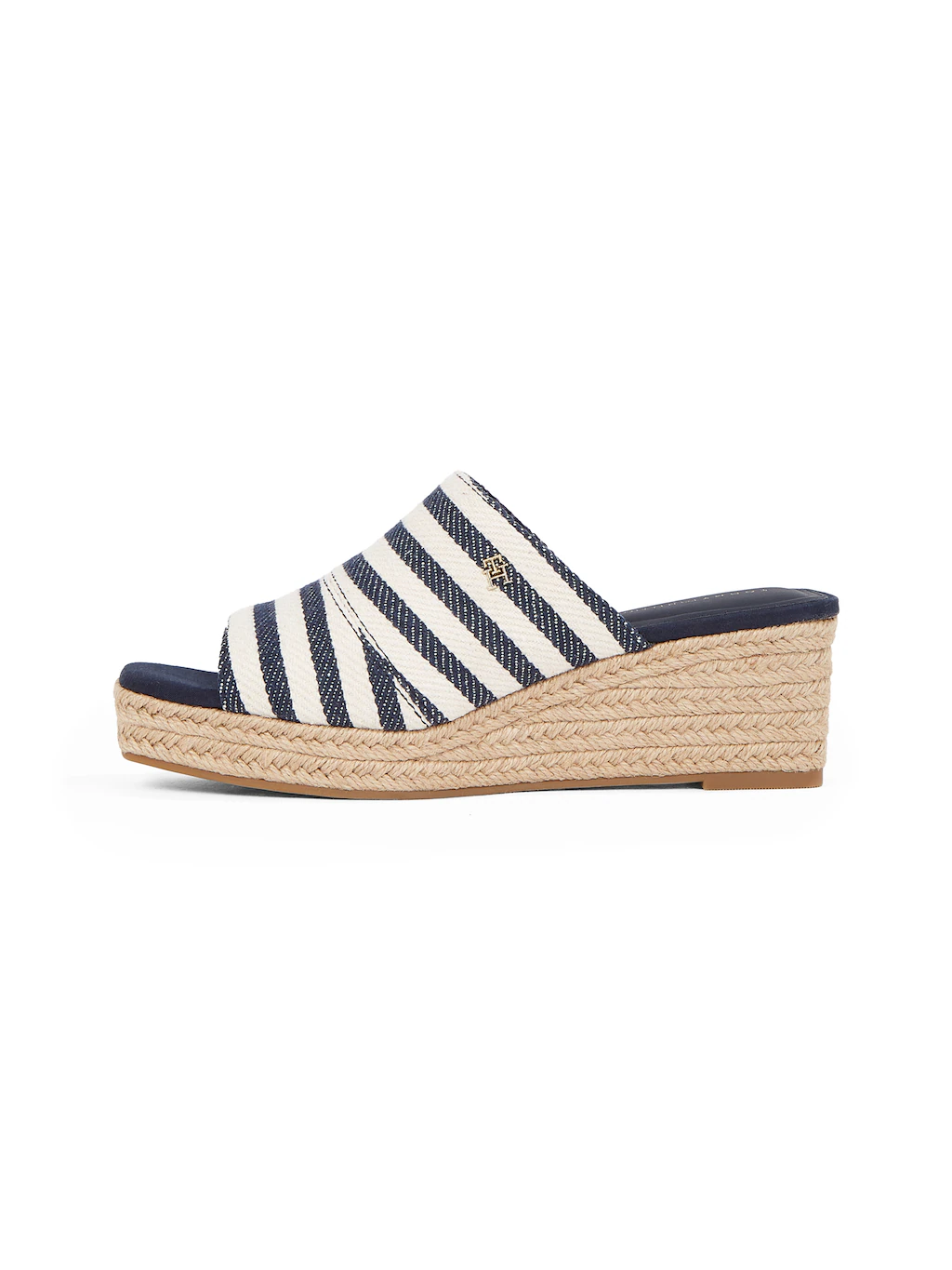 Tommy Hilfiger Pantolette "NAUTICAL STRIPES ESPADRILLE MULE", Keilabsatz, S günstig online kaufen