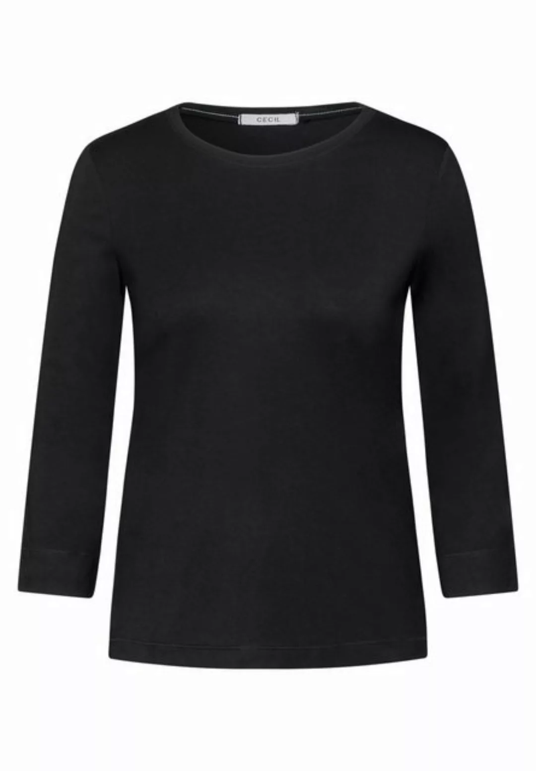 Cecil 3/4-Arm-Shirt Cecil Basic Shirt in Black (1-tlg) Nicht Vorhanden günstig online kaufen