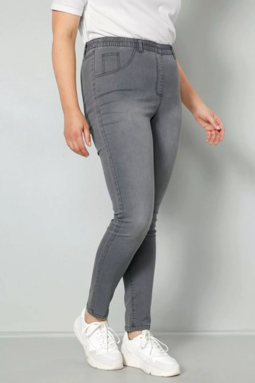 MIAMODA Lederimitathose Jeggings Elastikbund mit Gürtelschlaufen günstig online kaufen