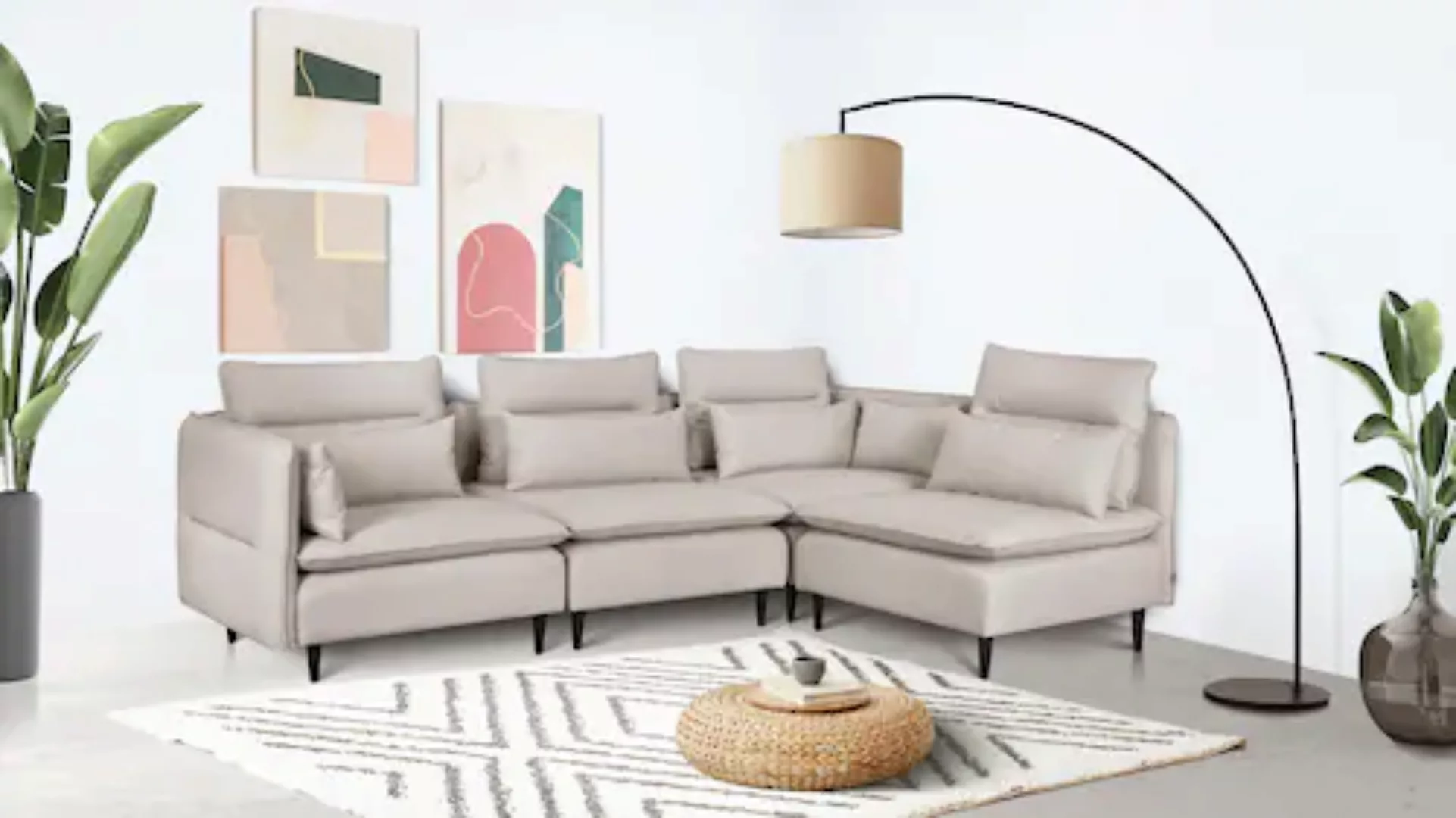 andas Ecksofa »ALVIK L-Form«, zusammengesetzt aus Modulen, erweiterbar mit günstig online kaufen