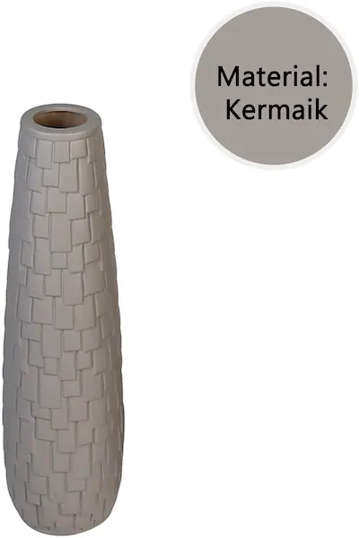 GILDE Bodenvase "Brick", (1 St.), Keramik, matt, dekorative Riemchen-Strukt günstig online kaufen