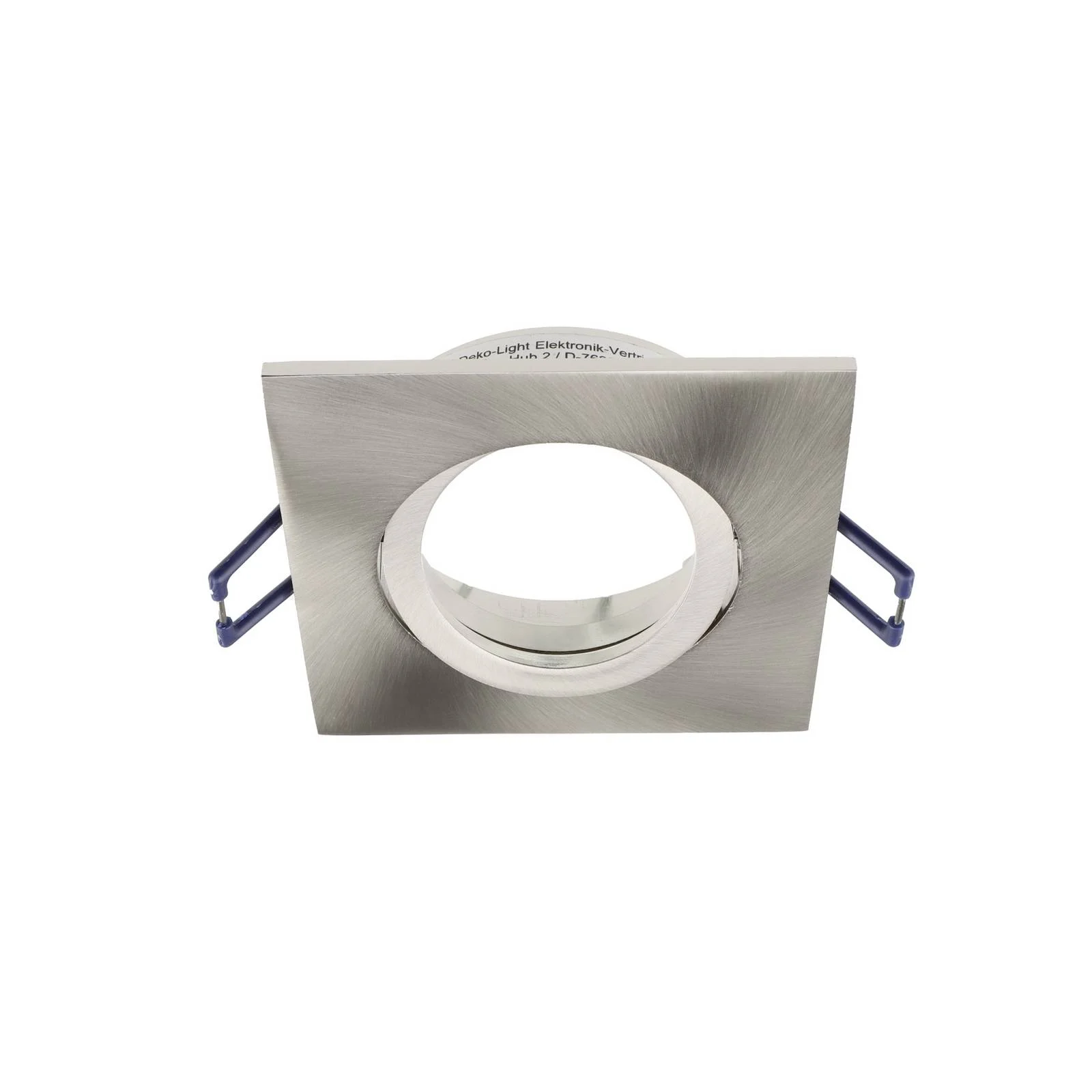 Deckeneinbaulampe Samsola, silber gebürstet, 9 x 9 cm Metall günstig online kaufen