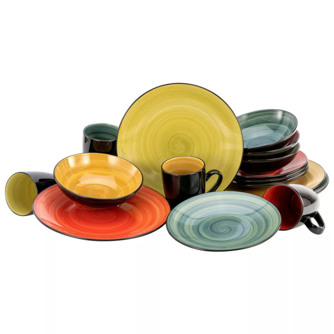 CreaTable Kombiservice Samoa multicolor Keramik 16 tlg. günstig online kaufen