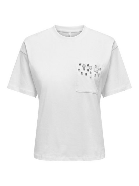 ONLY Kurzarmshirt ONLPOSH (1-tlg) Perlen günstig online kaufen